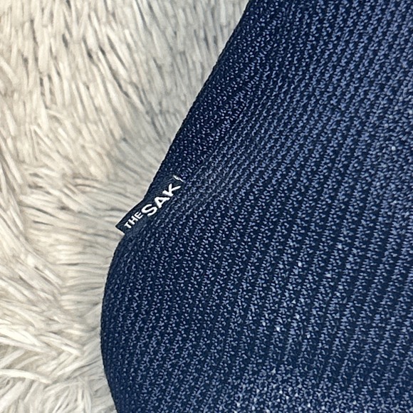 THE SAK Elliott Lucca Navy Crochet Bag Double Handle Lightweight Packable Lined - Picture 4 of 12